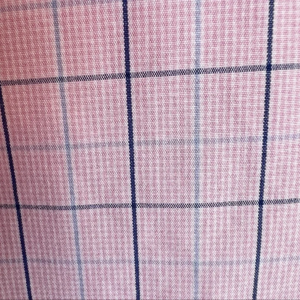 J. Crew Men’s Size XL Dress Shirt Checkered 120's 2ply Cotton Button Down Pink